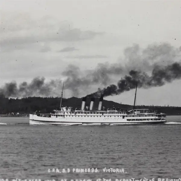 1909 Canadian Pacific Princess Charlotte Victoria RPPC Postcard Shaw & Co.