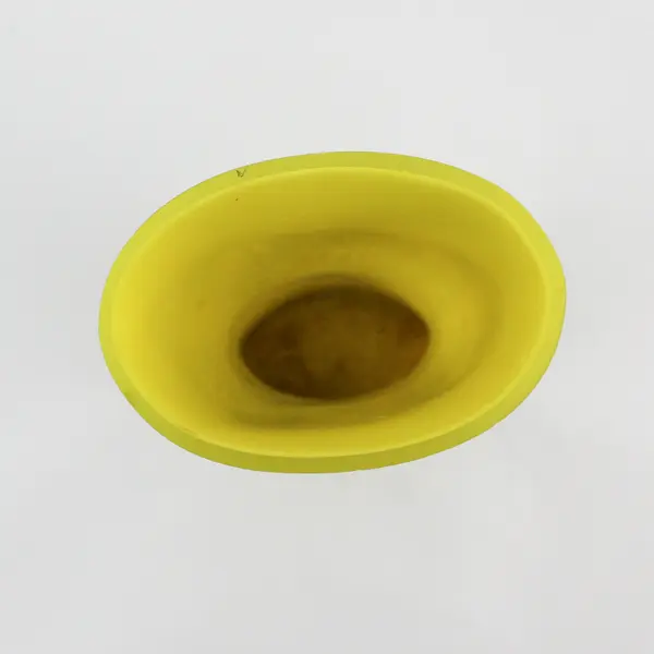 Handblown Art Glass Vase Yellow 9.25"