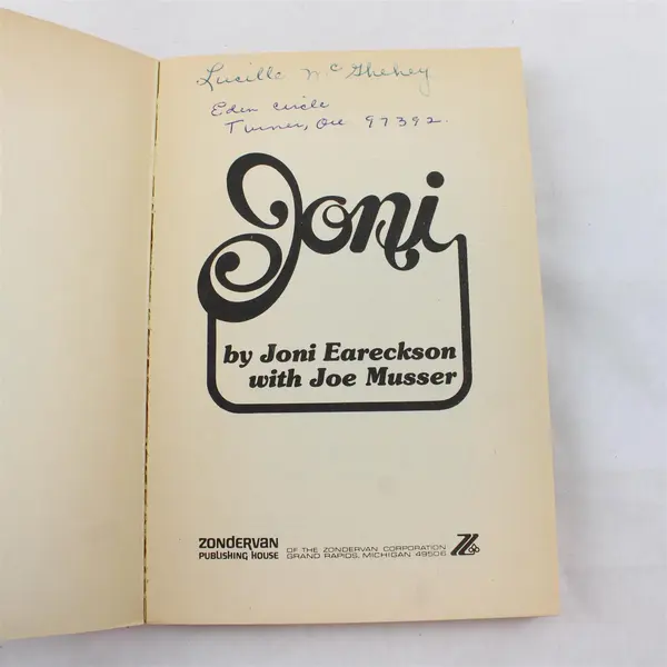 Joni by Joni Eareckson An Unforgettable Story 1981 Paperback