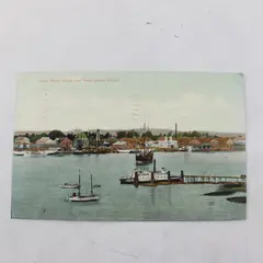 Vintage 1908 View Mare Island And Mare Island Straits California Litho Postcard