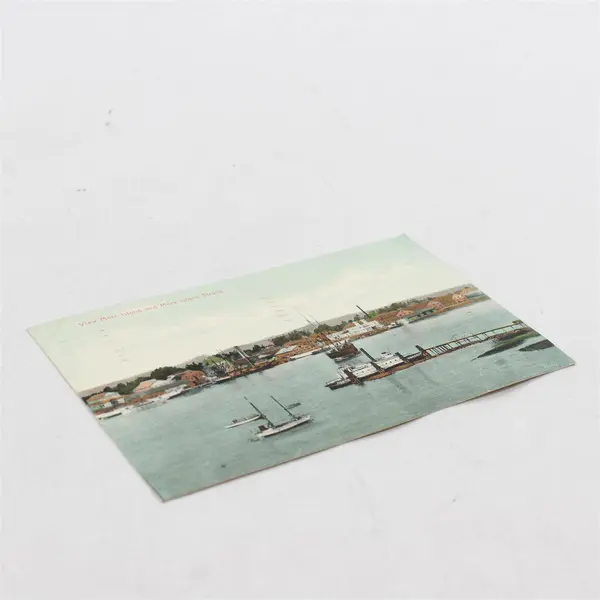 Vintage 1908 View Mare Island And Mare Island Straits California Litho Postcard