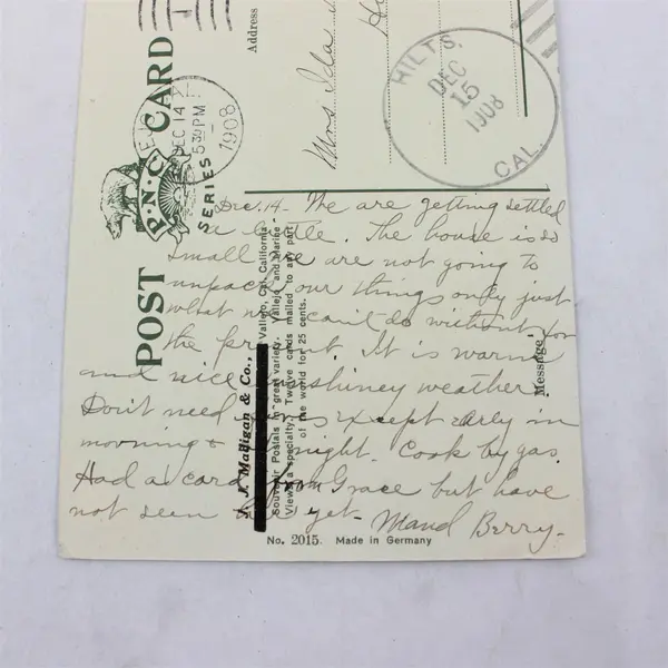 Vintage 1908 View Mare Island And Mare Island Straits California Litho Postcard