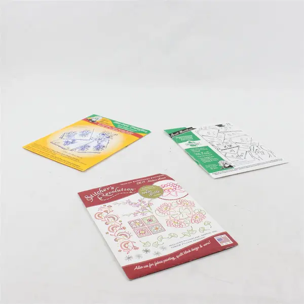 Lot of 3 Iron-On Embroidery Patterns 2 Aunt Martha's 1 Stitcher's Revolution 