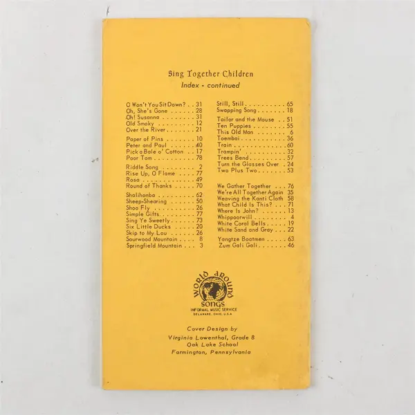 VTG Sing Together Children Songbook 1960 World Around Songs Paperback