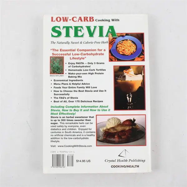 Low-Carb Cooking With Stevia PB Book James Kirkland, 2000
