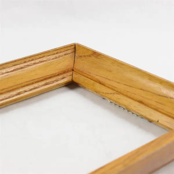 Set of 3 Vintage Medium Tone Wooden Vertical Picture Frames 8x10 No Glass