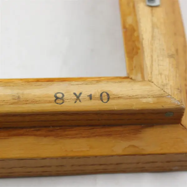 Set of 3 Vintage Medium Tone Wooden Vertical Picture Frames 8x10 No Glass