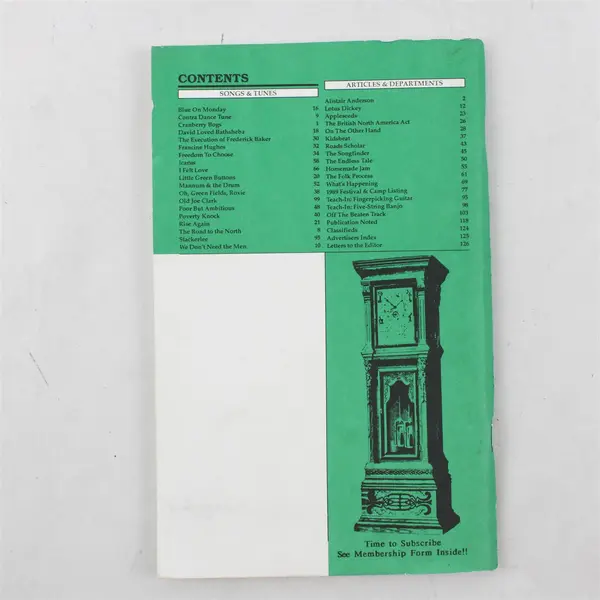 Vintage Sing Out! Folk Song Magazine Vol. 33 No. 2 Spring 1989 Good