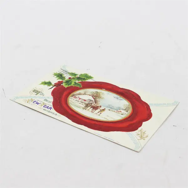 Vintage 1910 With Best New Year Wishes Embossed Postcard John Winsch 