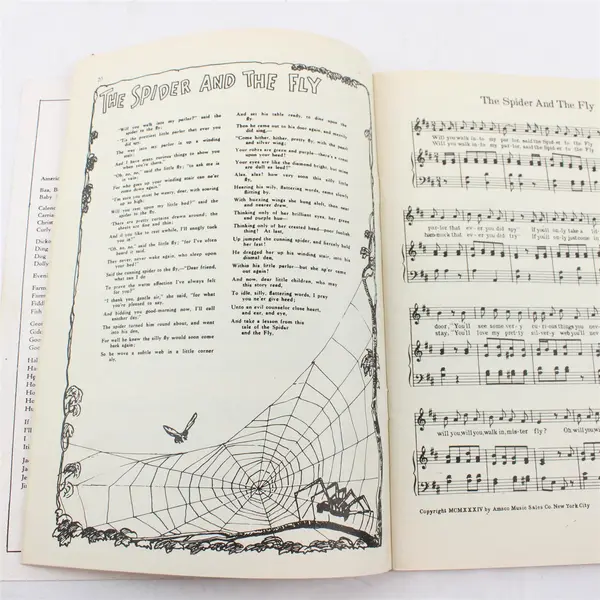 VTG The Little Book For Little Children 1935 PB With Songs Nursery Rhymes Games