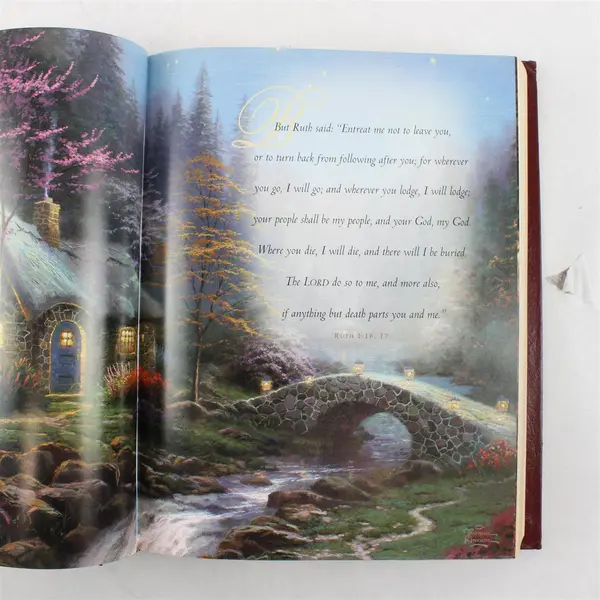 Thomas Kinkade Illustrated Holy Bible 1985 HC Family Reference Ed New KJV 