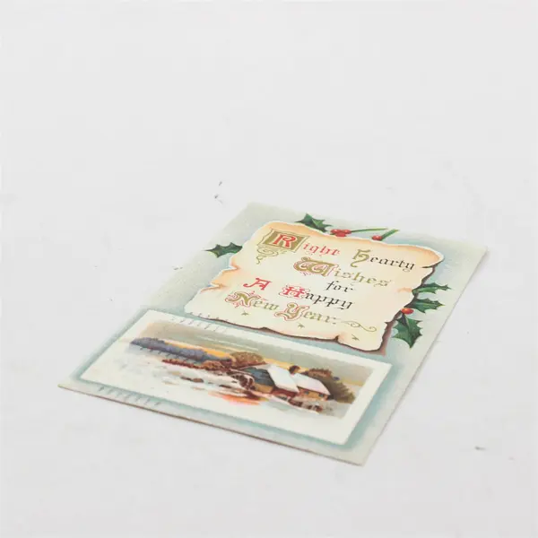 1910 Right Hearty Wishes For A Happy New Year Embossed Postcard