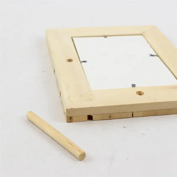 Rustic Wood Slice Mosaic Standing Photo Frame 3.5" x 5"