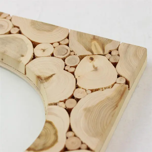 Rustic Wood Slice Mosaic Standing Photo Frame 3.5" x 5"