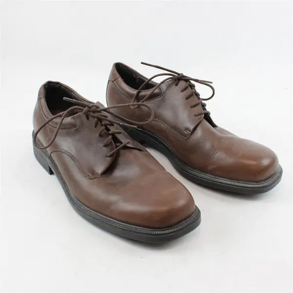 Rockport Brown Leather Derby Blucher Lace Up Dress Shoes Mens 12M