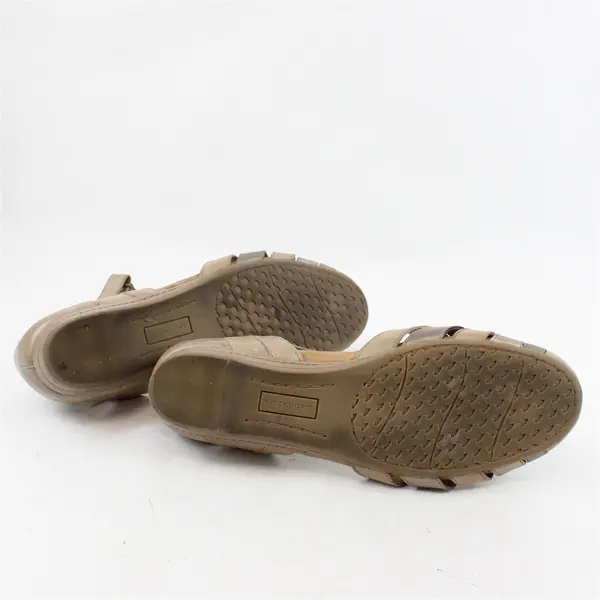 Rockport Beige/Brown Strappy Cobb Hill Irene-CH Flat Sandals Womens Size 10M
