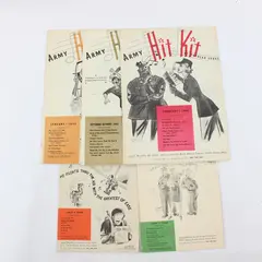 Vintage Lot of 5 Army Hit Kit of Popular Songs 1943 - 1944 Issued Monthly