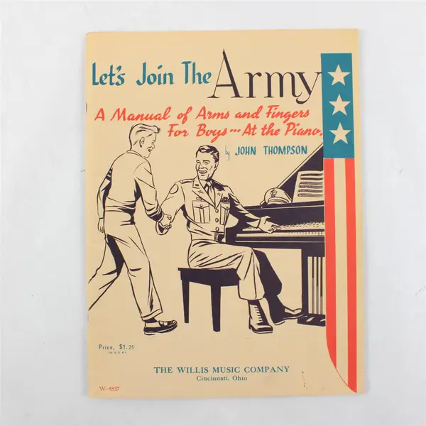 Let's Join the Army A Manual of Arms and Fingers For Boys at the Piano 1929 PB