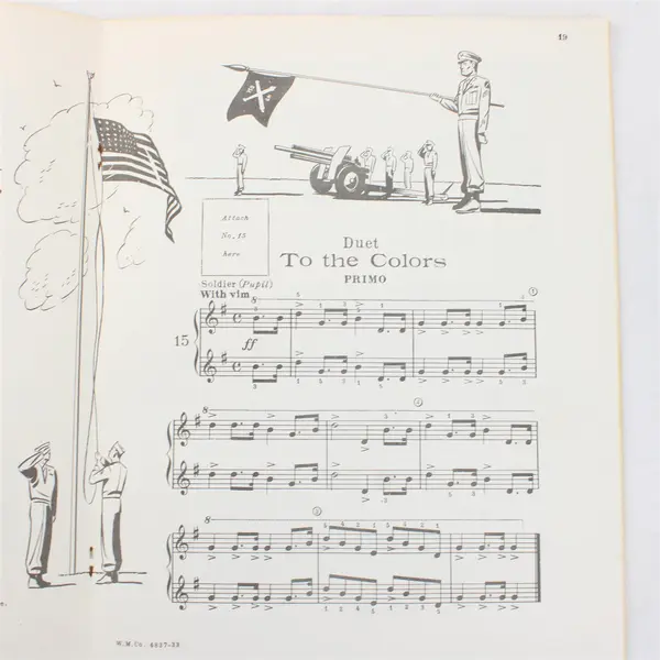 Let's Join the Army A Manual of Arms and Fingers For Boys at the Piano 1929 PB