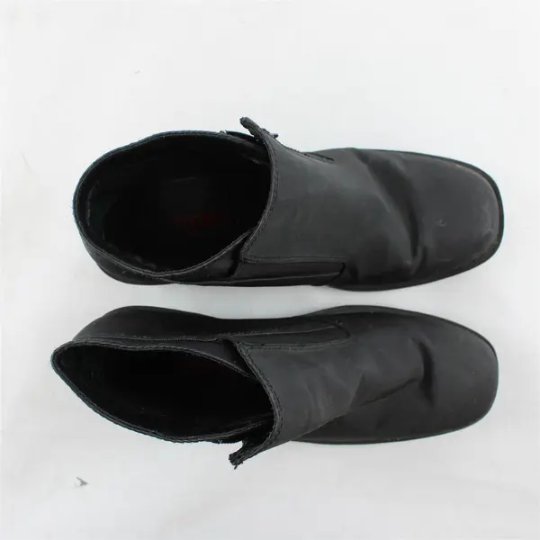 Totes Solid Piedmont Black Ankle Bootie Shoes 2" Block Heel Womens Size 8M