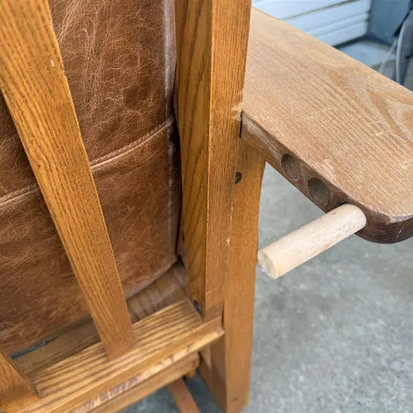 Amish Handcrafted Mission Glider Chair and Ottoman - Freight / Local Pickup