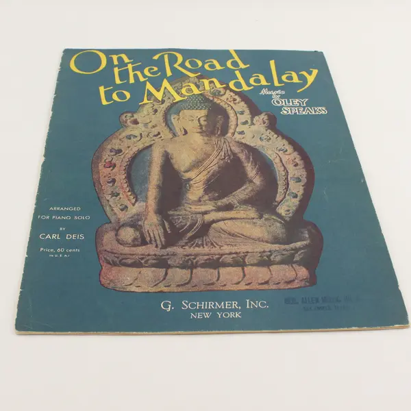 Vintage 1936 Sheet Music On the Road to Mandalay by Oley Speaks For Piano Solo