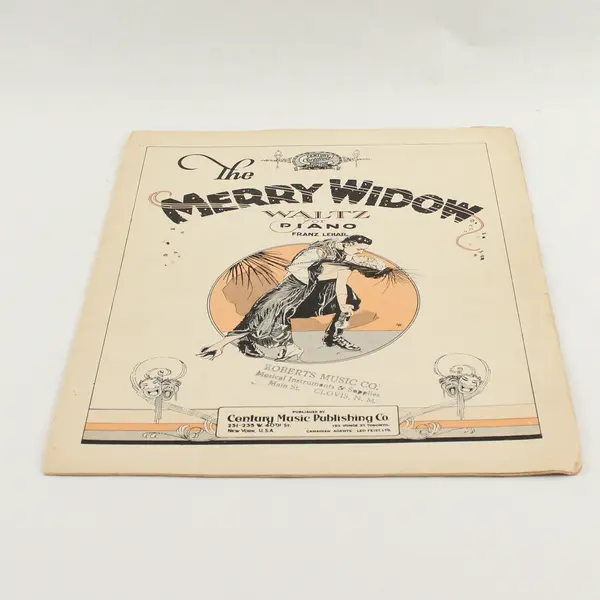 Antique 1908 Sheet Music For Piano The Merry Widow Waltz by Franz Lehar