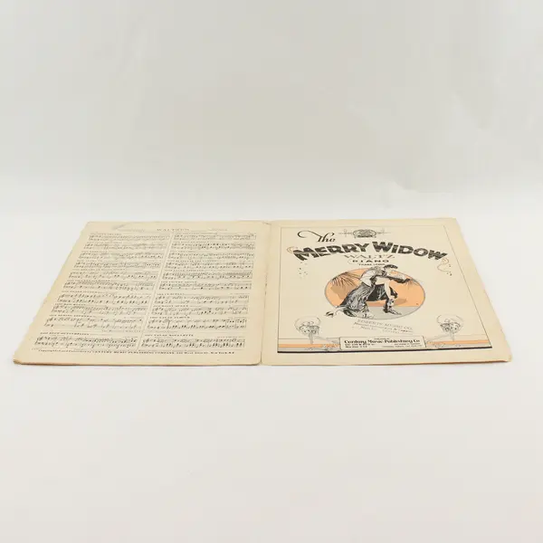 Antique 1908 Sheet Music For Piano The Merry Widow Waltz by Franz Lehar