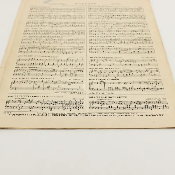 Antique 1908 Sheet Music For Piano The Merry Widow Waltz by Franz Lehar