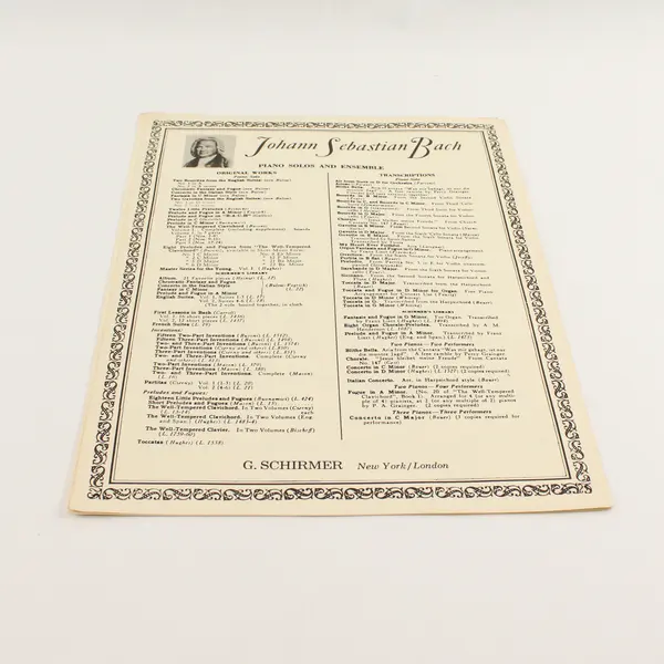 Antique 1885 Sheet Music Solfeggietto Karl Philipp Emanuel Bach Old Masters