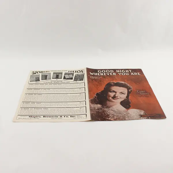 Vintage 1944 Sheet Music Good Night, Wherever You Are Dick Robertson Al Hoffman