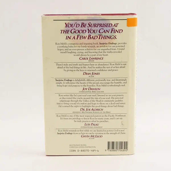 Ron Mehl Surprise Endings 10 Good Things About Bad Things 1993 HC DJ Good