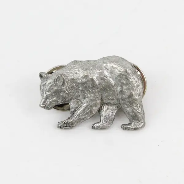 1985 C.G. Harris Pewter Bear Pin Tie Tack