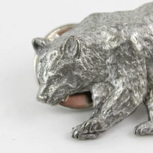1985 C.G. Harris Pewter Bear Pin Tie Tack
