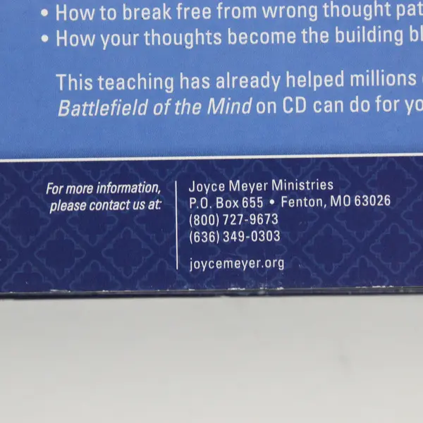 Joyce Meyer "Battlefield Of The Mind" Audiobook 4 CDs Set, #005489