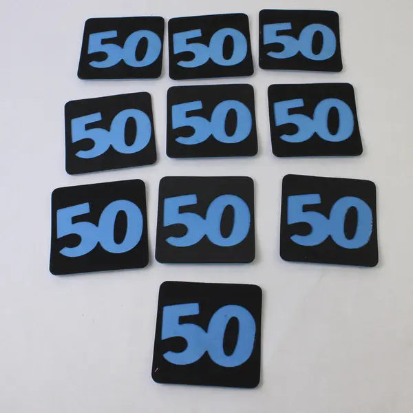 10 Black & Blue 50's Foam Board Coasters Retro Diner Set