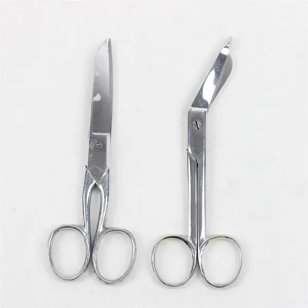 Lot of 2 Pair Nurse/Doctor Scissors 5.75in Medical First Aid Used