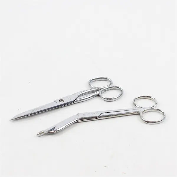 Lot of 2 Pair Nurse/Doctor Scissors 5.75in Medical First Aid Used