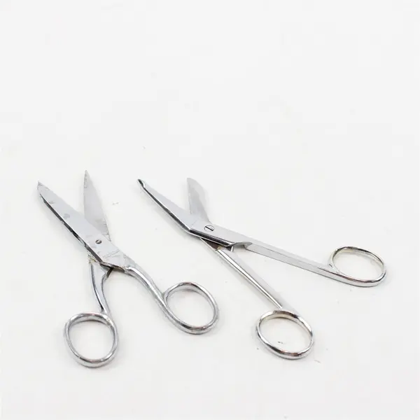 Lot of 2 Pair Nurse/Doctor Scissors 5.75in Medical First Aid Used