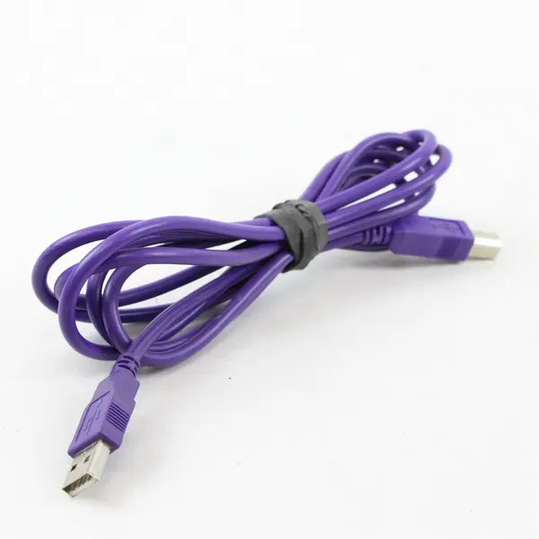 6ft Purple USB Printer Cable - Used Untested, Standard USB