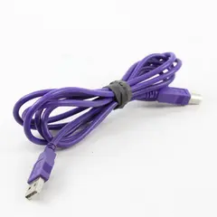 6ft Purple USB Printer Cable - Used Untested, Standard USB