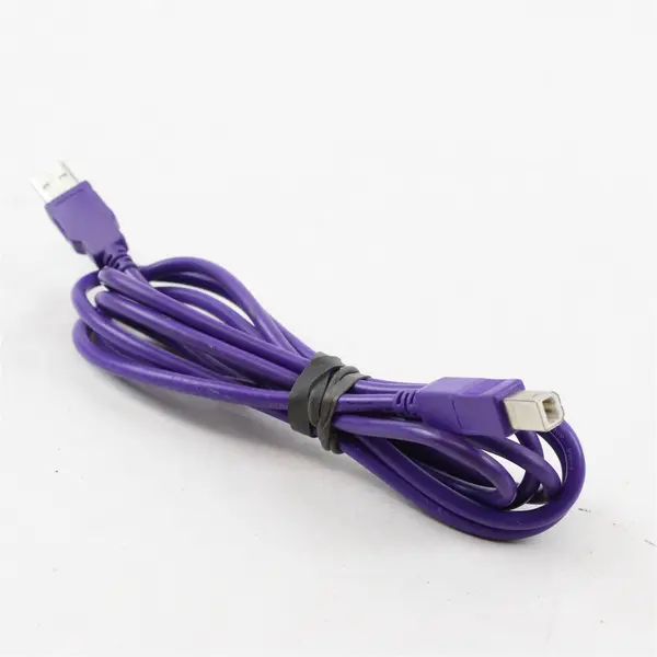 6ft Purple USB Printer Cable - Used Untested, Standard USB