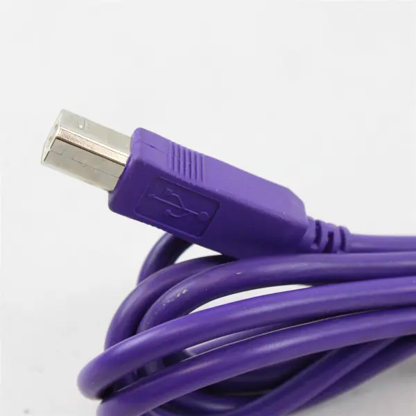 6ft Purple USB Printer Cable - Used Untested, Standard USB