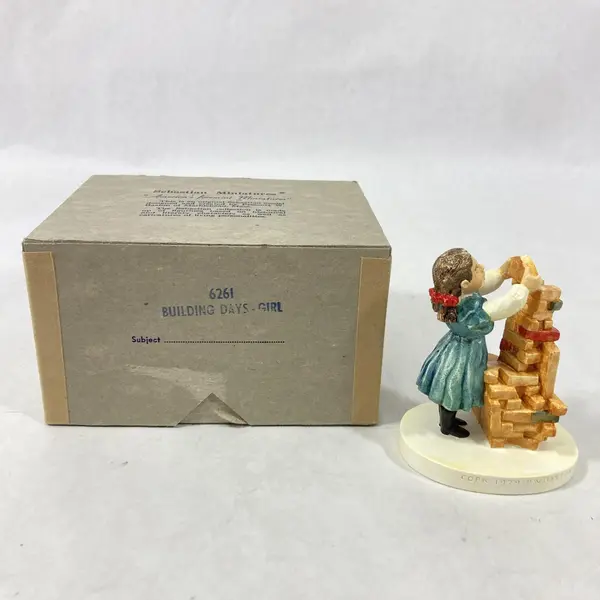 Vintage 1979 Sebastian "Building Days" Girl Figurine LE 8184/10000 with Box