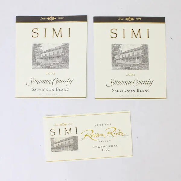 Lot Of 12 Sonoma County California Fine Wine Labels Unused 1998-2003