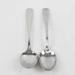 Lot of 2 Oneida Gala-Impulse Stainless Steel Oval Soup Spoons