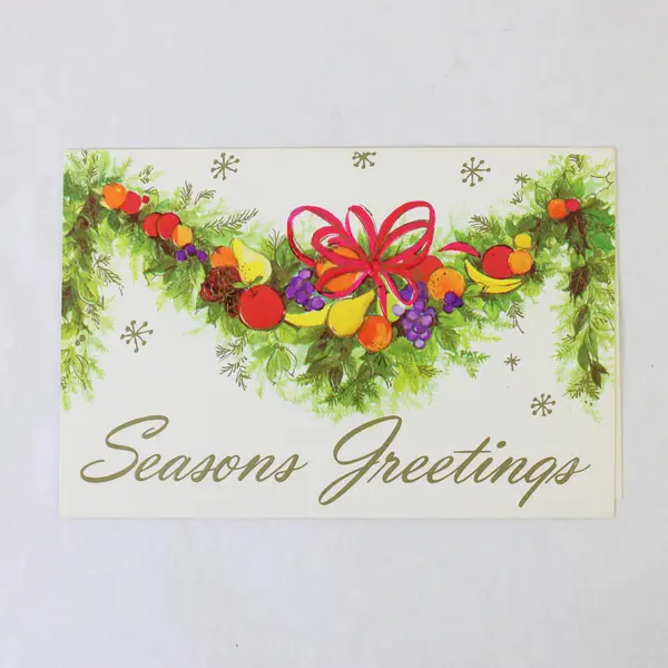 Lot of 3 Vintage "Seasons Greetings" Yuletide Holiday Greeting Cards