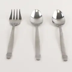 Lot of 3 Cuisinart Flatware CUI17 Pattern SS Serving Utensils Rare HTF Pattern