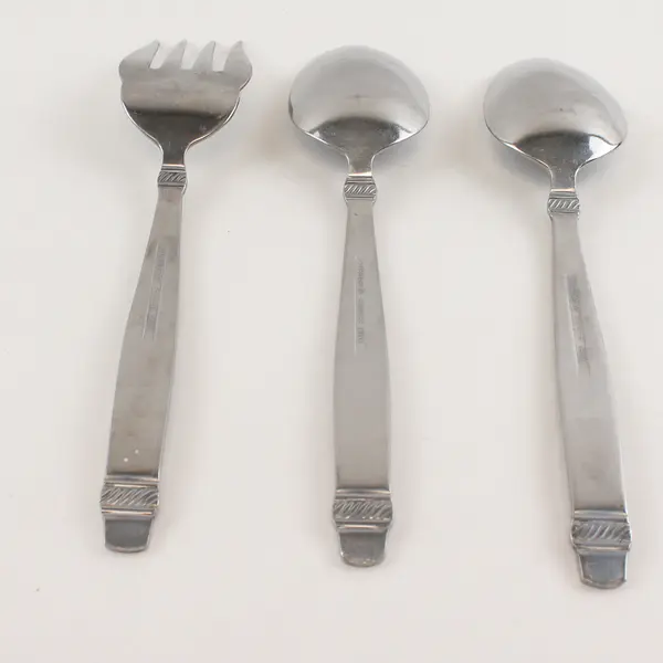 Lot of 3 Cuisinart Flatware CUI17 Pattern SS Serving Utensils Rare HTF Pattern