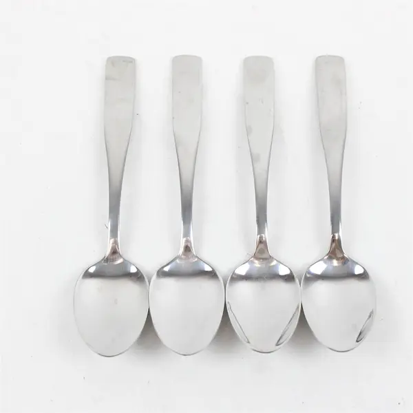Lot of 4 Cambridge Silver Madison Pattern Stainless Steel Teaspoons 6" L 4" HDL